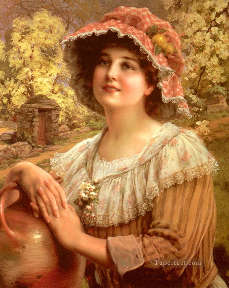 Country Spring girl Emile Vernon Oil Paintings